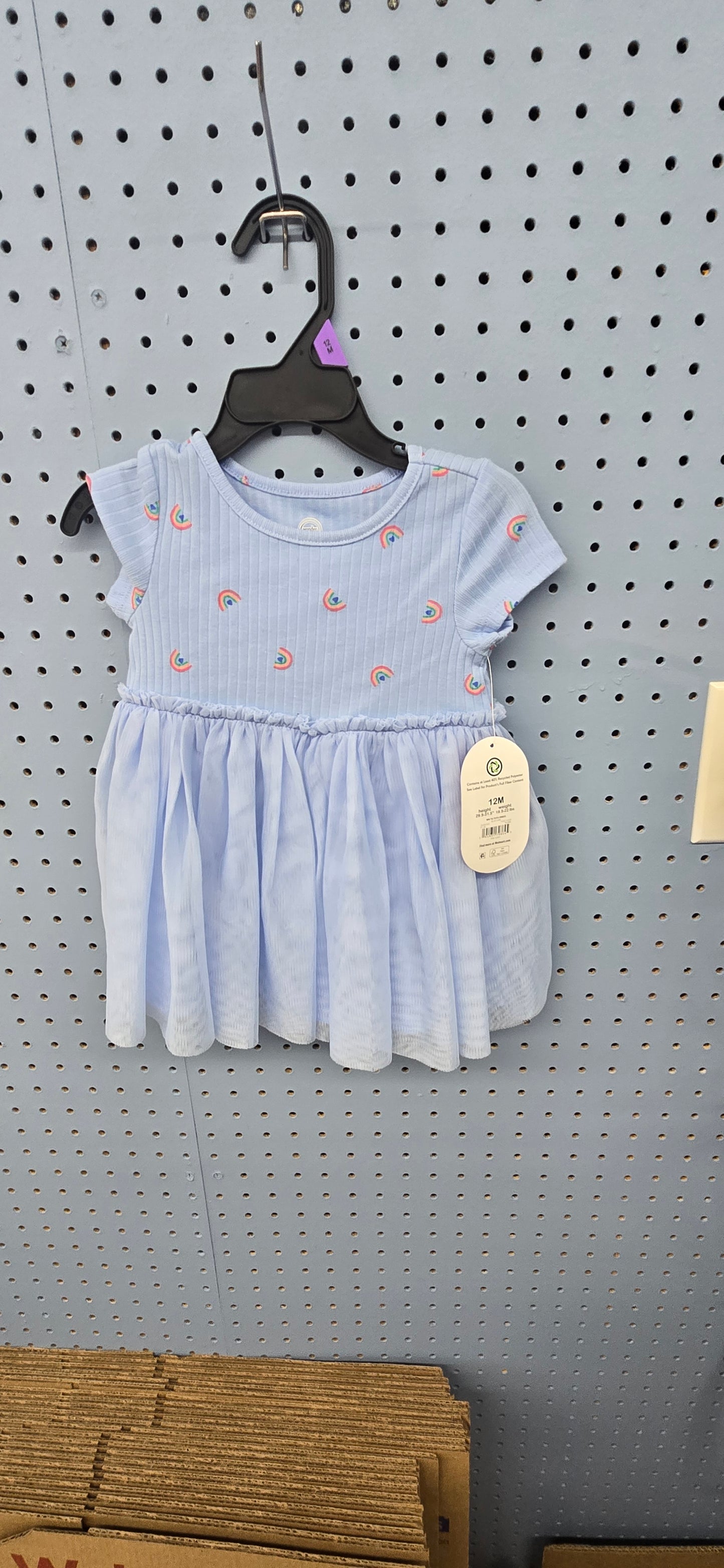 Rainbow dress 12m