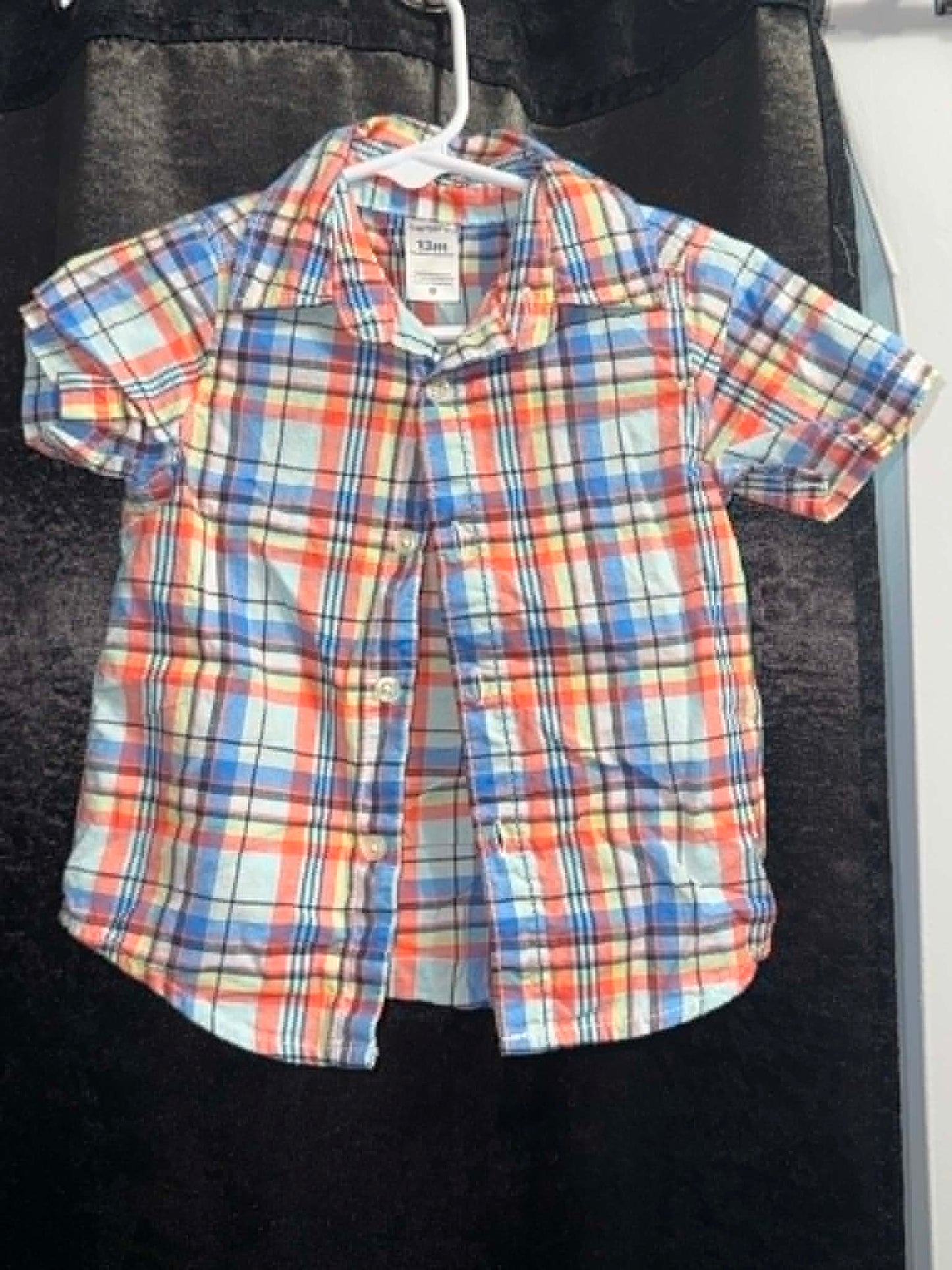 Plaid Button Up 12m