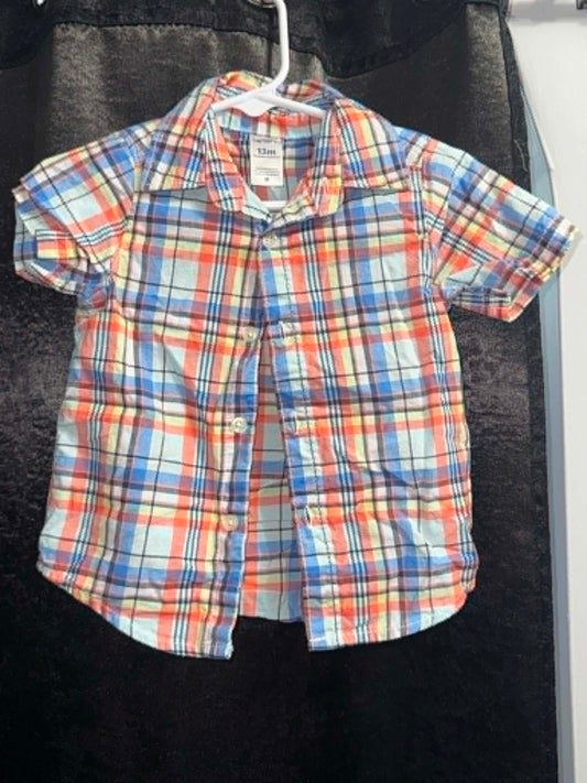 Plaid Button Up 12m