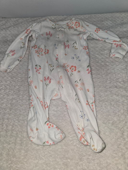 Pink flower footies 3m