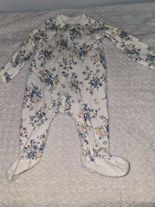 Blue flower footies 3m
