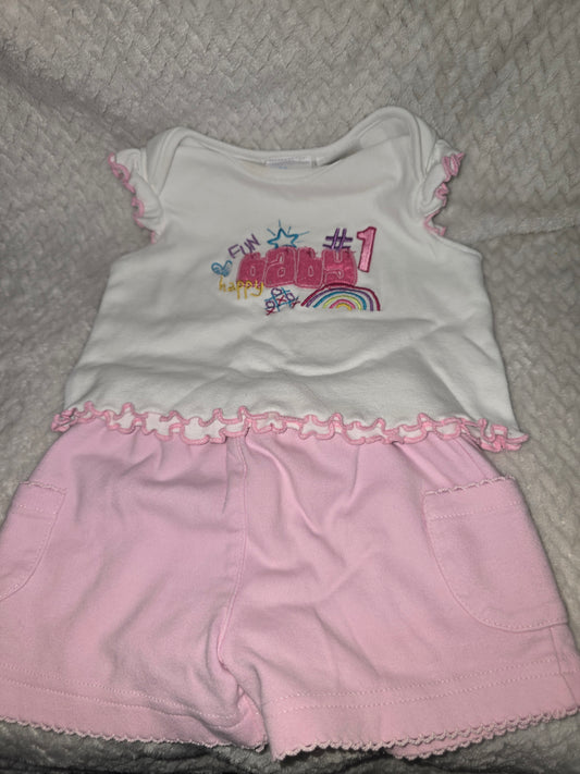 Girl 2piece 6-9m
