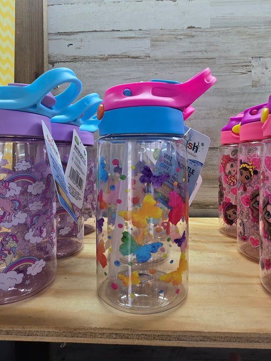girl butterfly water bottle
