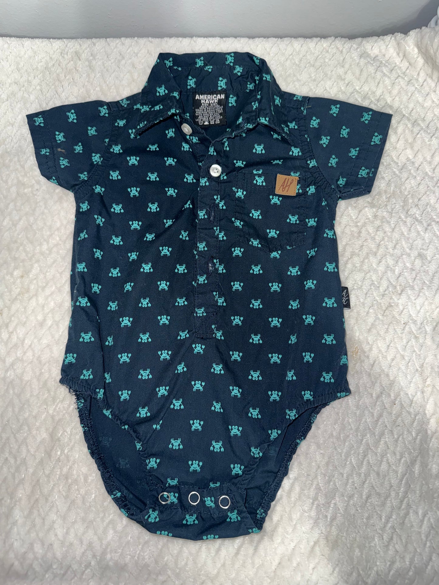 Button Up Onesie 3/6