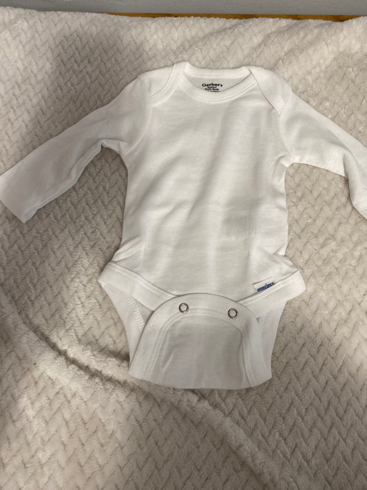 White onsie NB