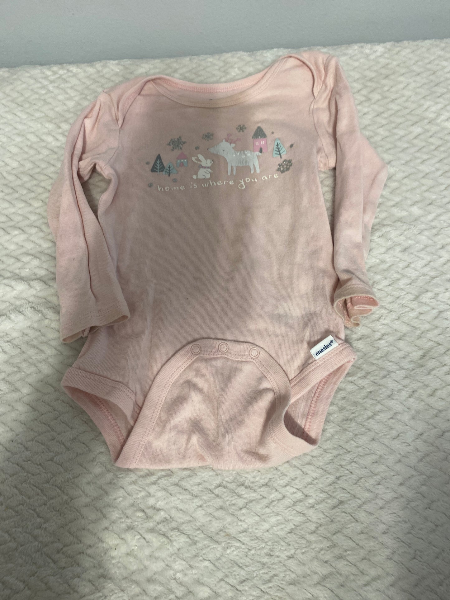 Pink onsie 12m